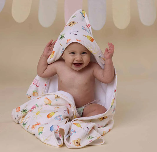 Snuggle Hunny Beach Fun Hooded Baby Towel