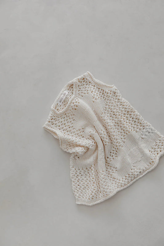 Belle & Sun Crochet Sea Dress Natural