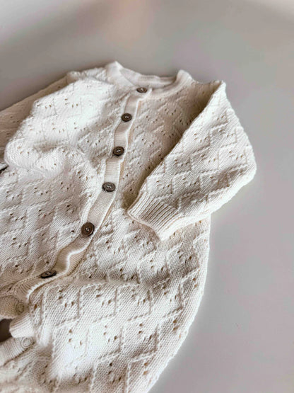 Freckles The Label Mila Pointelle Full Romper Snow