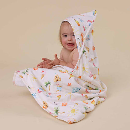 Snuggle Hunny Beach Fun Hooded Baby Towel