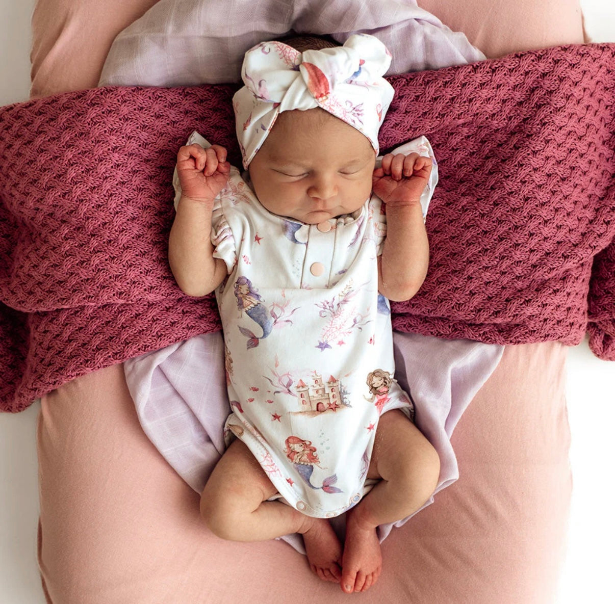 Snuggle Hunny Mermaid Short Sleeve Bodysuit