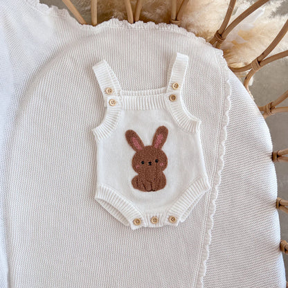 Blossom & Pear Boucle Bunny Singlet Knit Romper