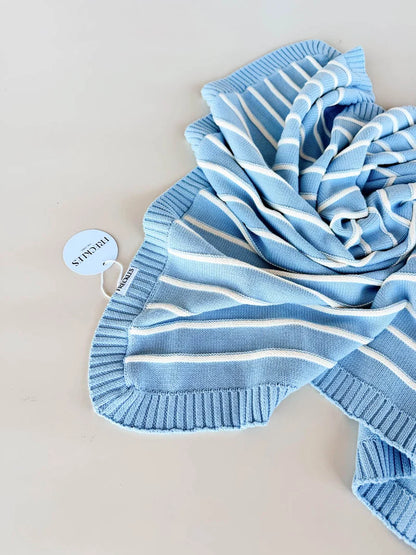 Freckles The Label Raised Stripe Blanket Arctic