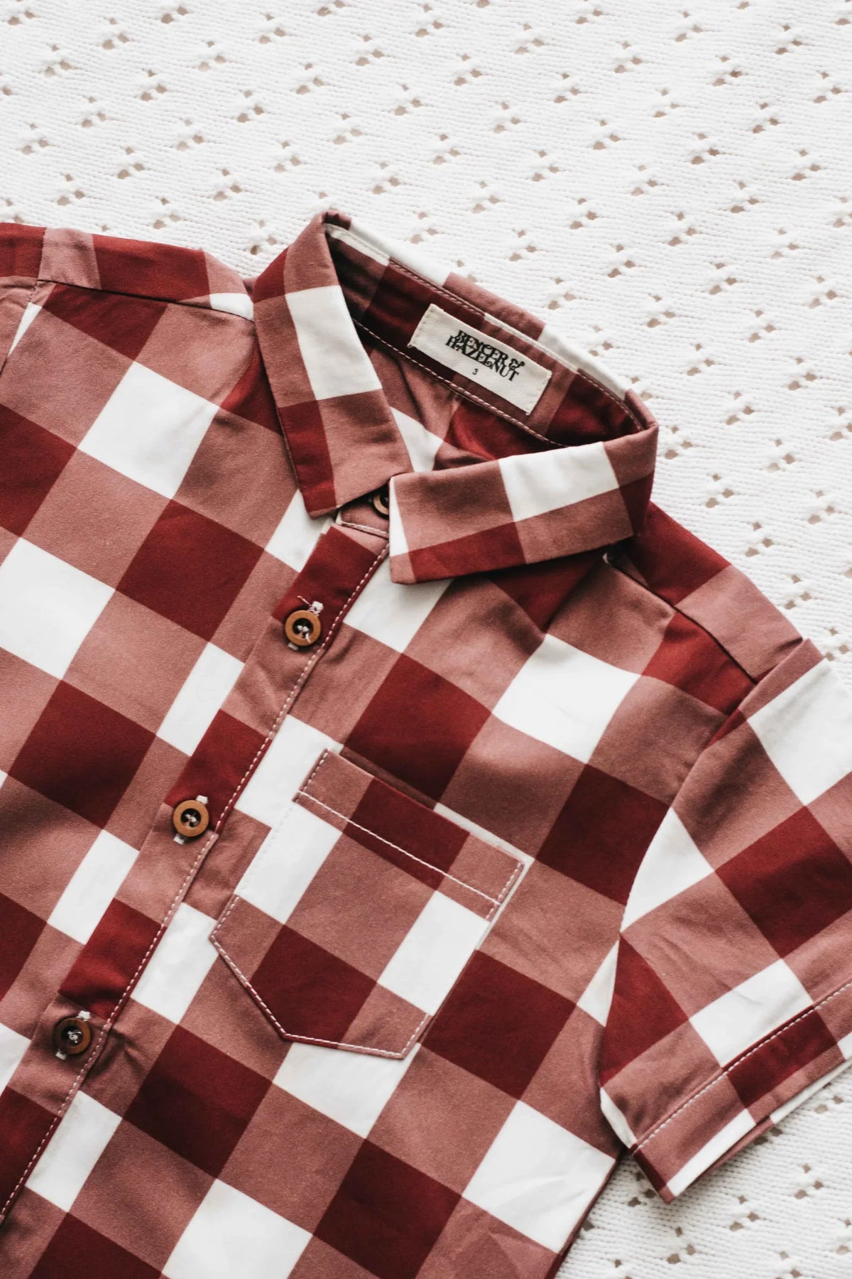Bencer & Hazelnut Button Up Shirt Gingham PREORDER