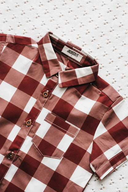 Bencer & Hazelnut Button Up Shirt Gingham PREORDER