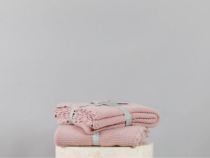 Alimrose Mini Moss Stitch Baby Blanket Petal Pink