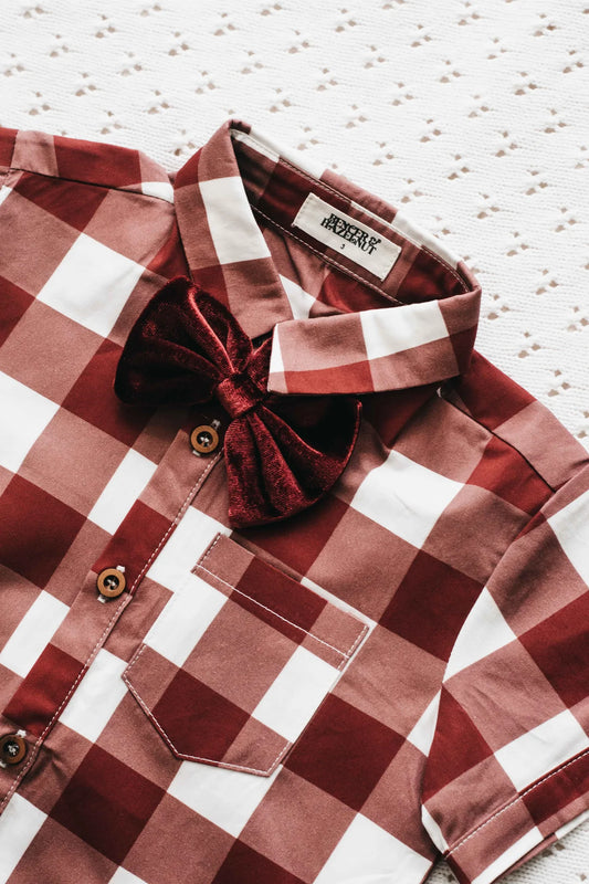 Bencer & Hazelnut Button Up Shirt Gingham PREORDER