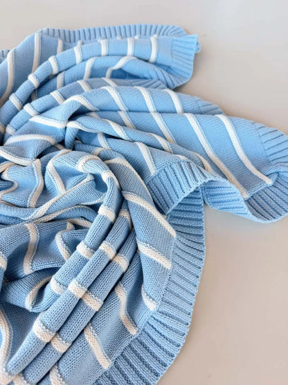 Freckles The Label Raised Stripe Blanket Arctic