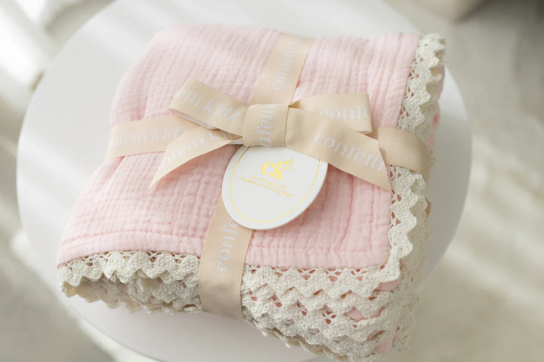Confetti Kidz Classic Muslin Blanket Soft Pink