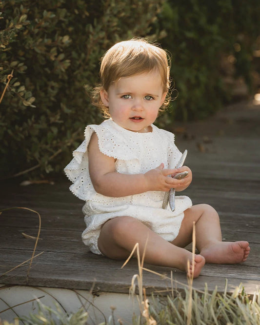 Bébé by Minihaha Broderie Occasion Bodysuit Cloud