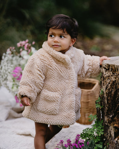 Bébé by Minihaha Lyla Faux Fur Coat Latte