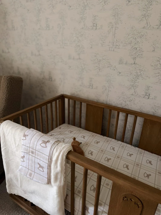 Pop Ya Tot The Rocking Horse Fitted Cot Sheet