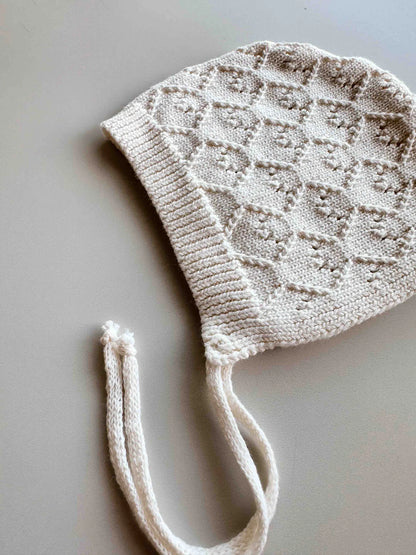 Freckles The Label Mila Pointelle Bonnet Snow