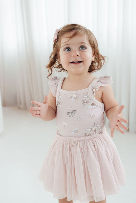 Aster & Oak Carousel Ponies Tutu Dress