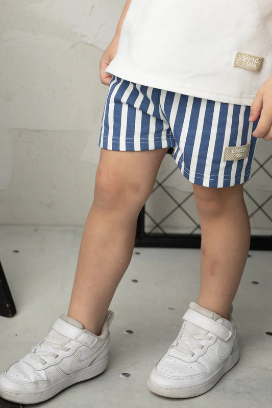 Cracked Soda Max Stripe Shorts Blue