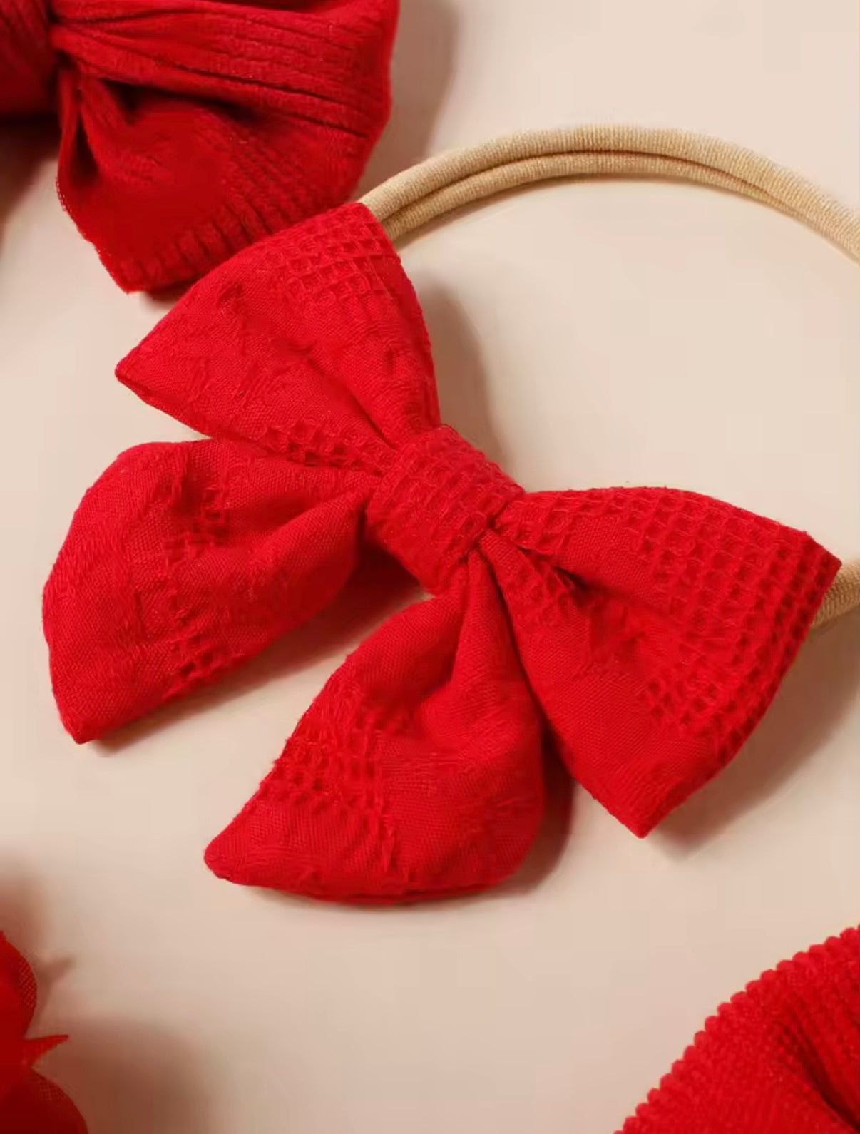 Red Bow Headbands