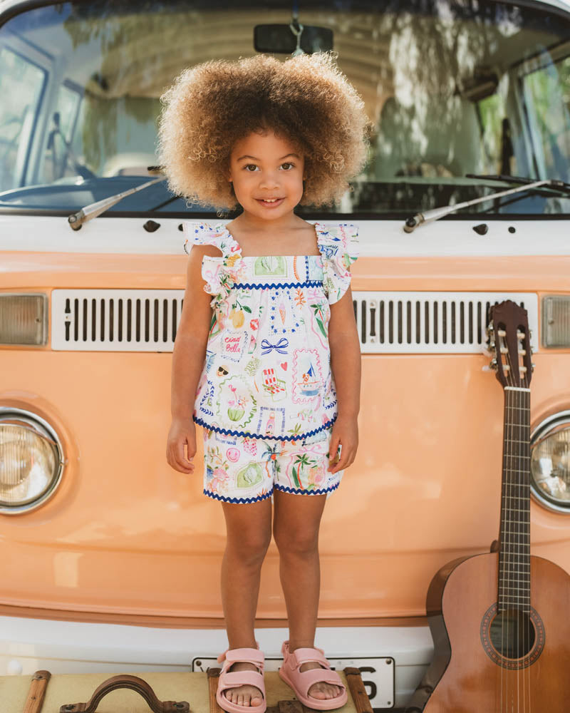 Fox & Finch Summer Vacay Ric Rac Shorts