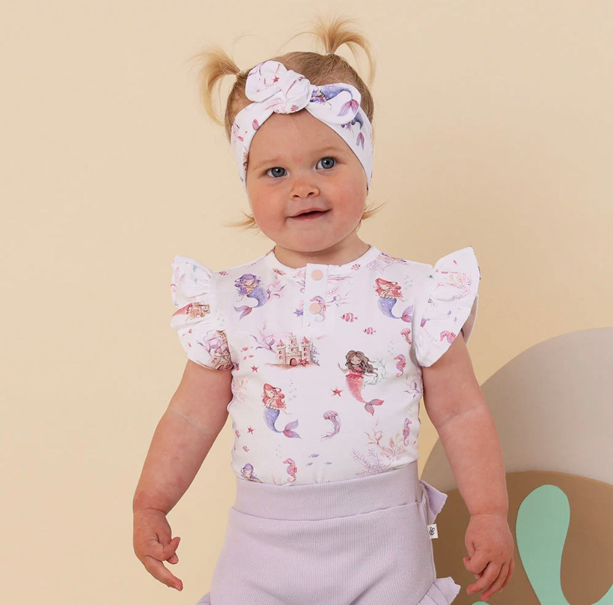 Snuggle Hunny Mermaid Short Sleeve Bodysuit