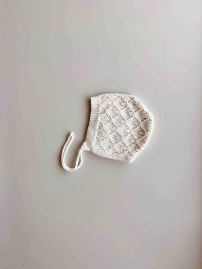 Freckles The Label Mila Pointelle Bonnet Snow