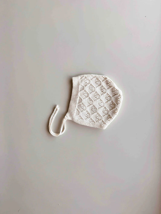 Freckles The Label Mila Pointelle Bonnet Snow