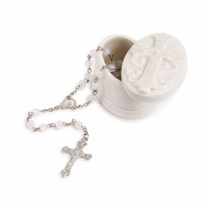 Demdaco Baby Trinket Box & Rosary