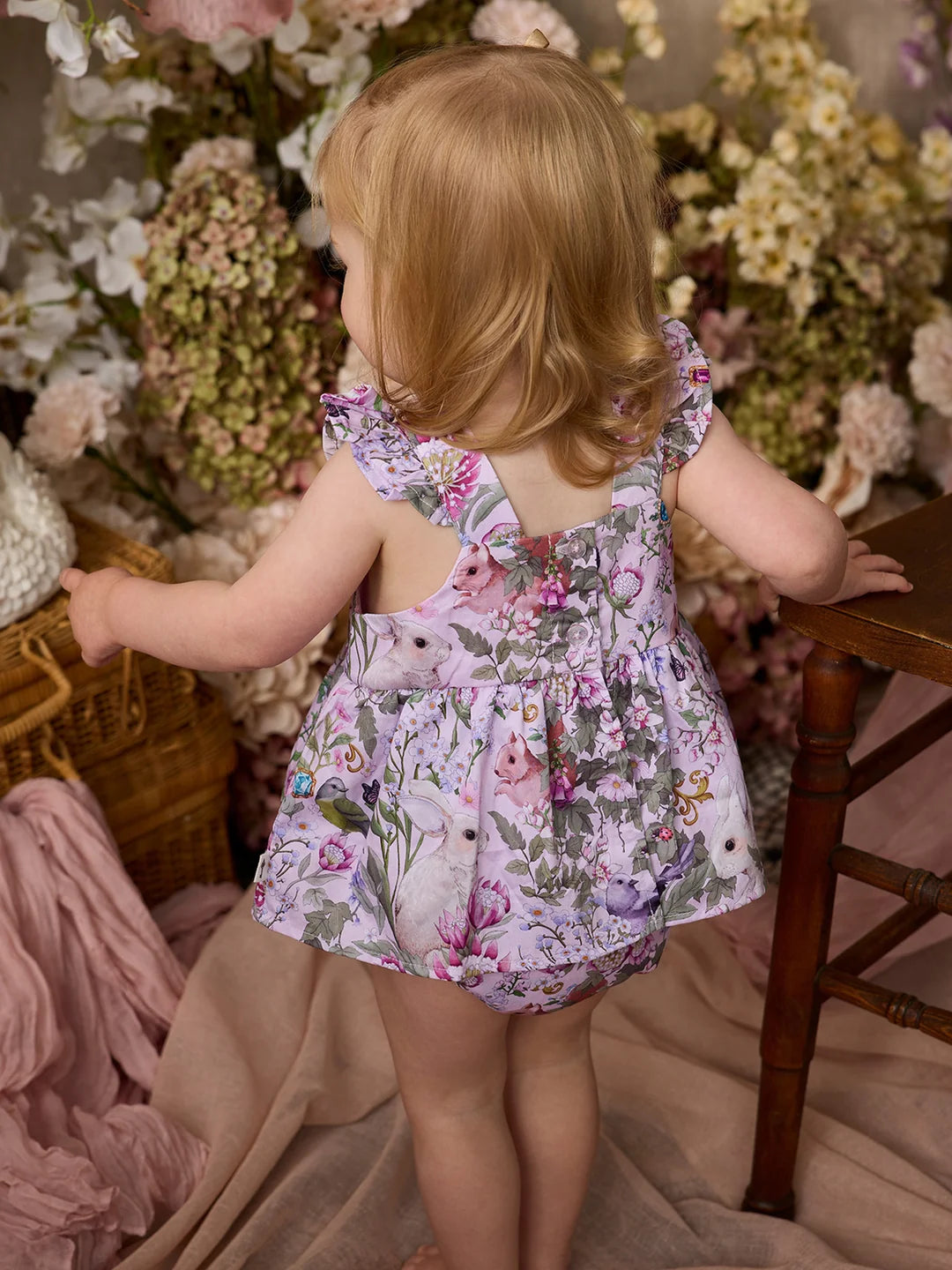 Fleur Harris ‘Heirloom Treasures’ Esme Skirt Bodysuit in Pink Multi