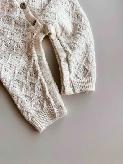 Freckles The Label Mila Pointelle Full Romper Snow