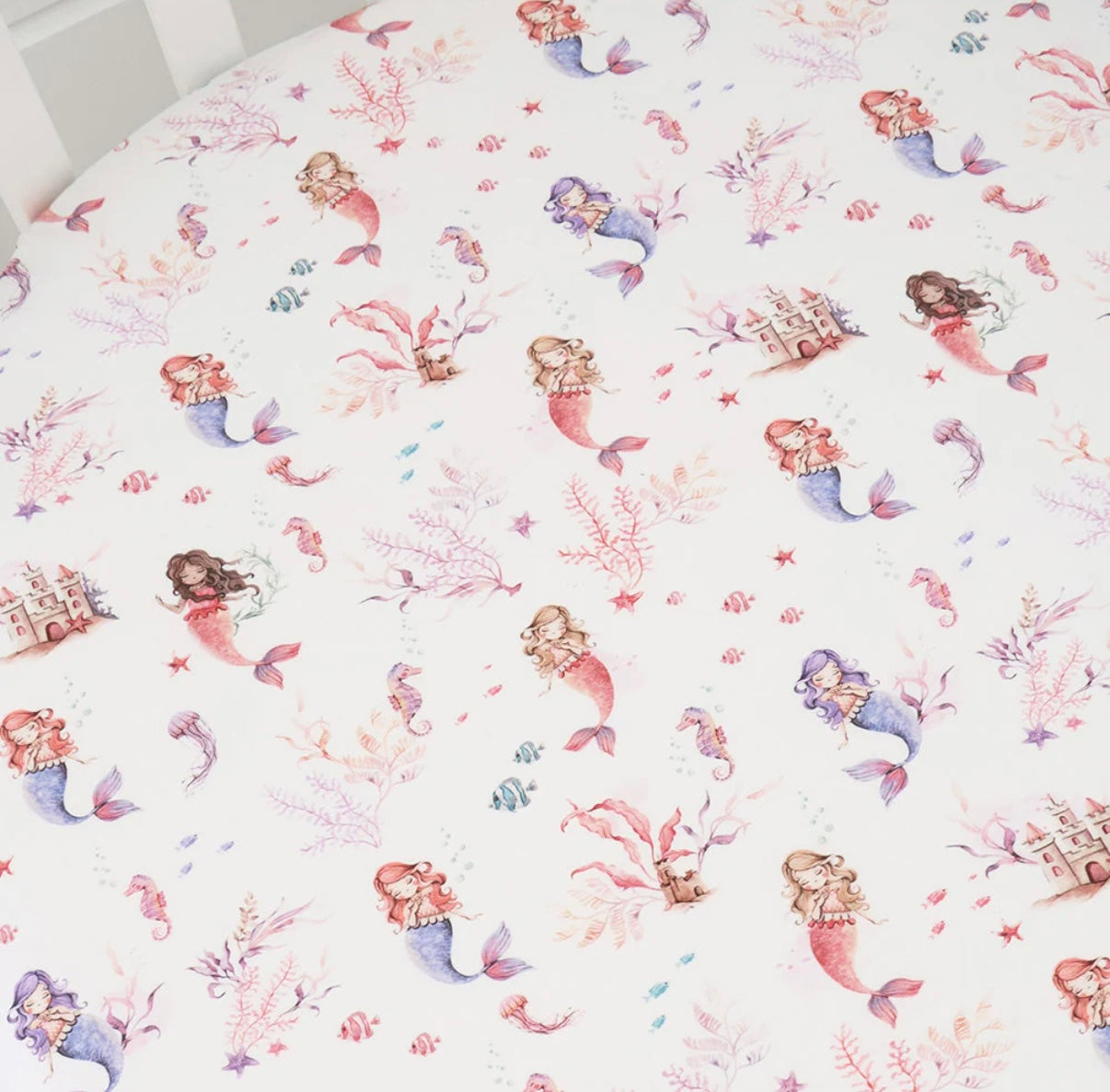 Snuggle Hunny Mermaid Fitted Cot Sheet
