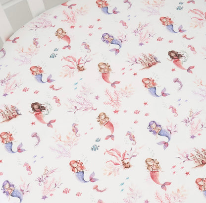 Snuggle Hunny Mermaid Fitted Cot Sheet