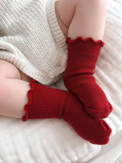 Blossom & Pear Red Frill Socks PRE-ORDER