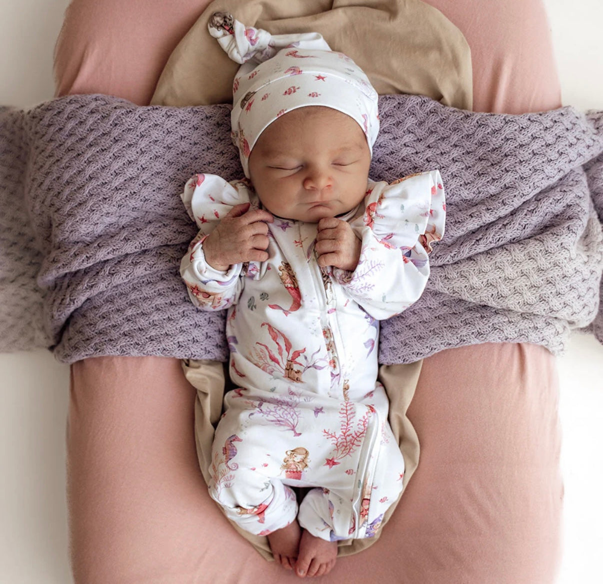 Snuggle Hunny Mermaid Snugglesuit Convertible Romper