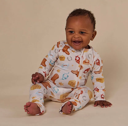 Snuggle Hunny Cowboys Snugglesuit Convertible Romper