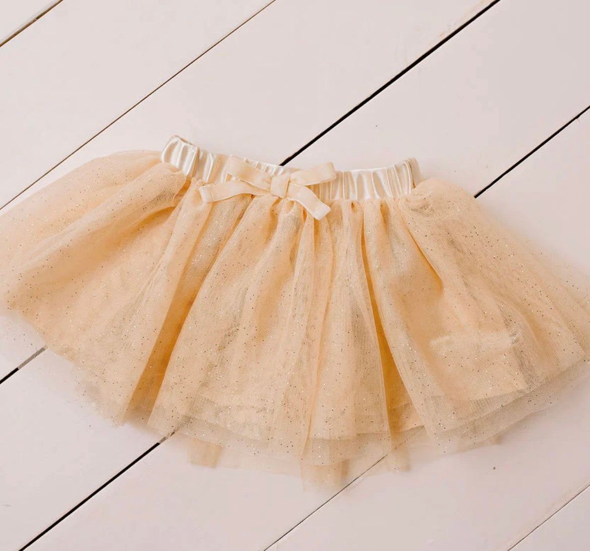 Confetti Kidz Sparkly Tulle Skirt Gold