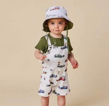 Snuggle Hunny Little Racers Snuggle Overall Shorts