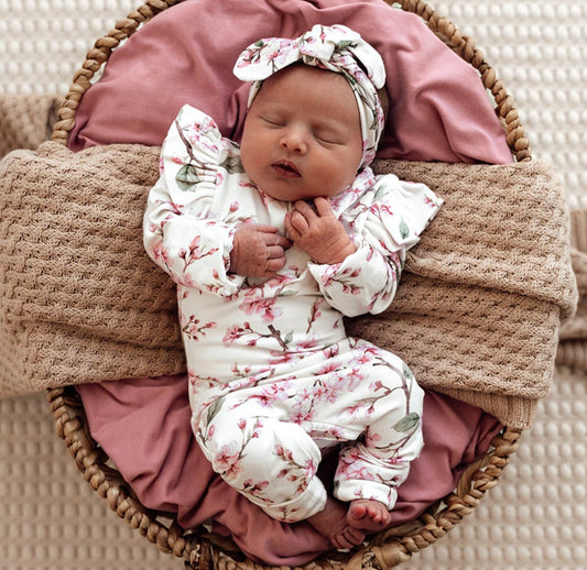 Snuggle Hunny Cherry Blossom Growsuit