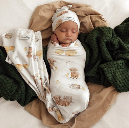 Snuggle Hunny Wrap & Beanie Set – Various