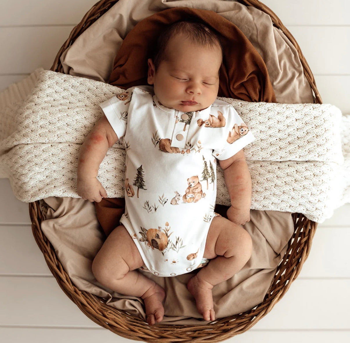 Snuggle Hunny Bears Short Sleeve Bodysuit
