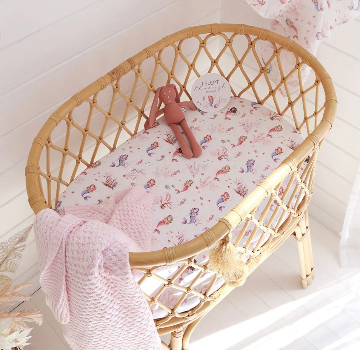 Snuggle Hunny Mermaid Bassinet / Change Pad Cover