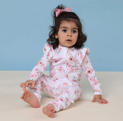 Snuggle Hunny Camille Snugglesuit Convertible Romper with Frill