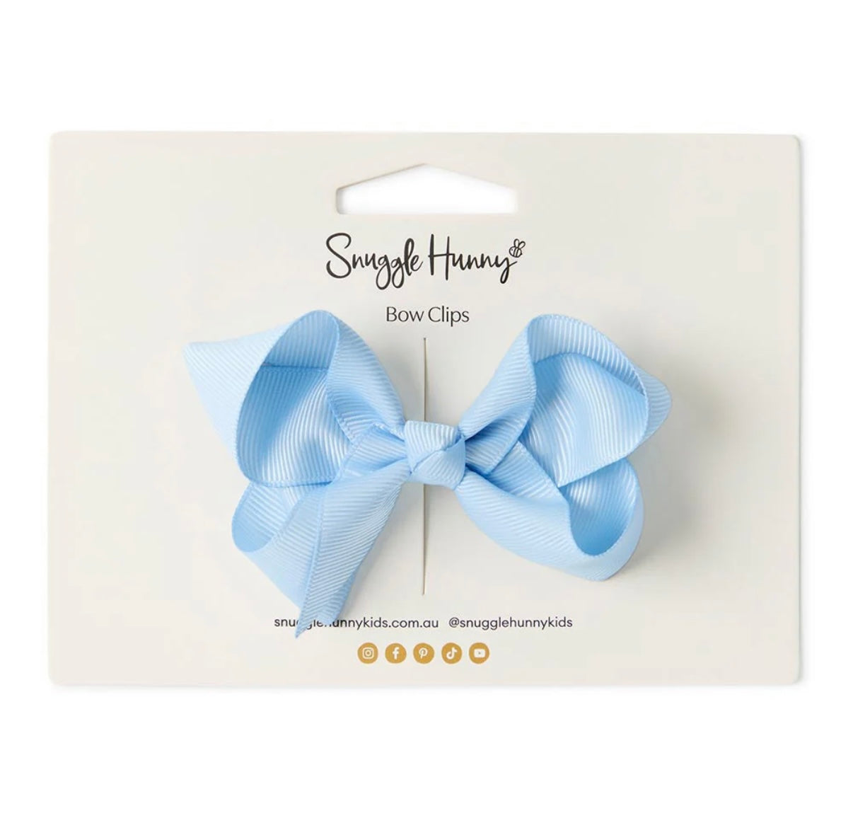 Snuggle Hunny Baby Blue Hair Clip Bow