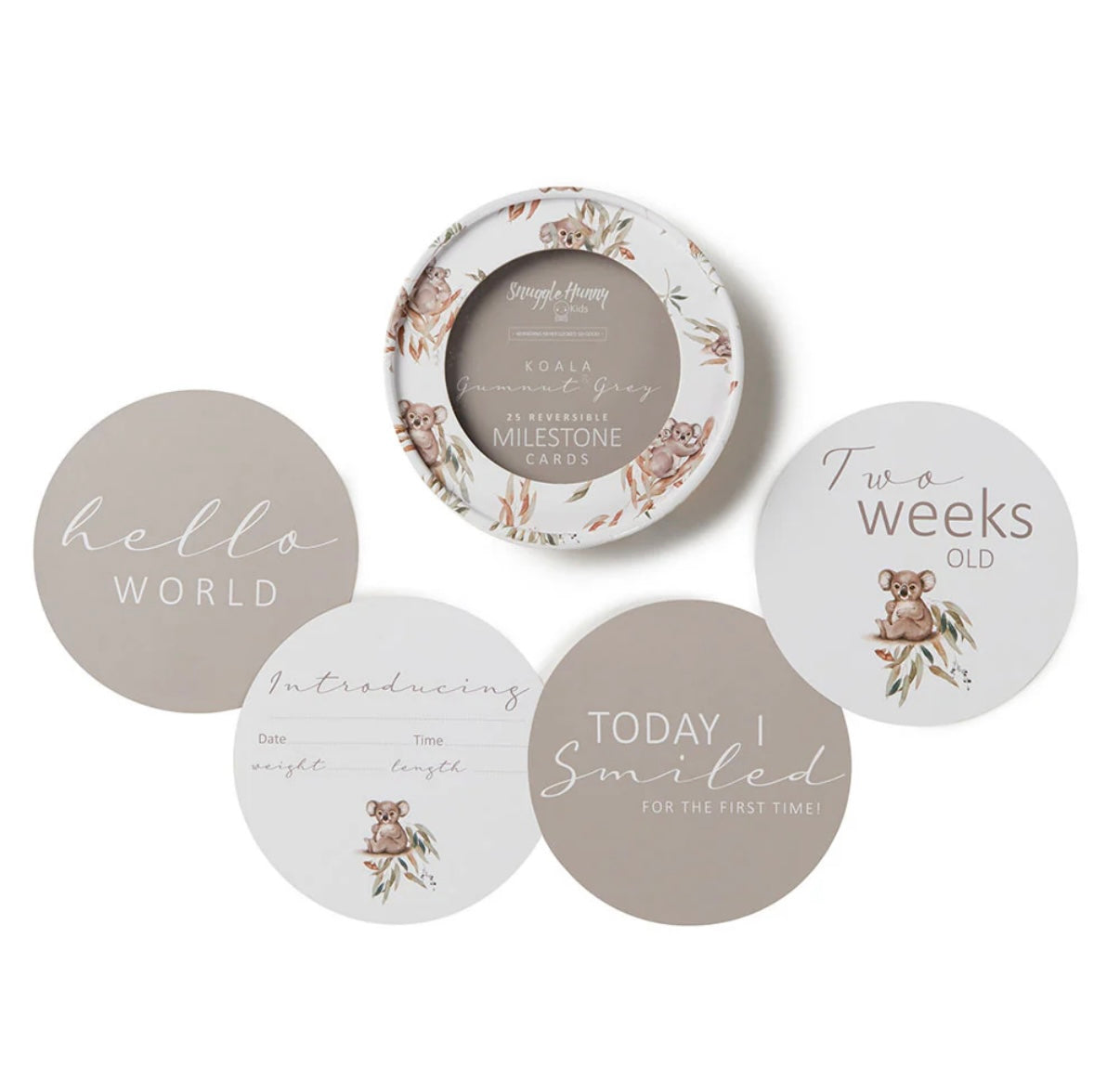 Snuggle Hunny Reversible Milestone Cards – Various
