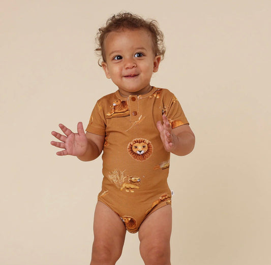Snuggle Hunny Roar Short Sleeve Bodysuit