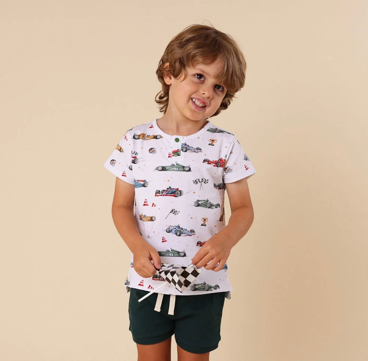Snuggle Hunny Little Racers Short Sleeve Top