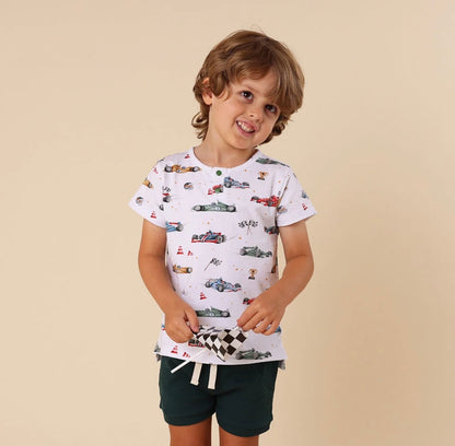 Snuggle Hunny Little Racers Short Sleeve Top