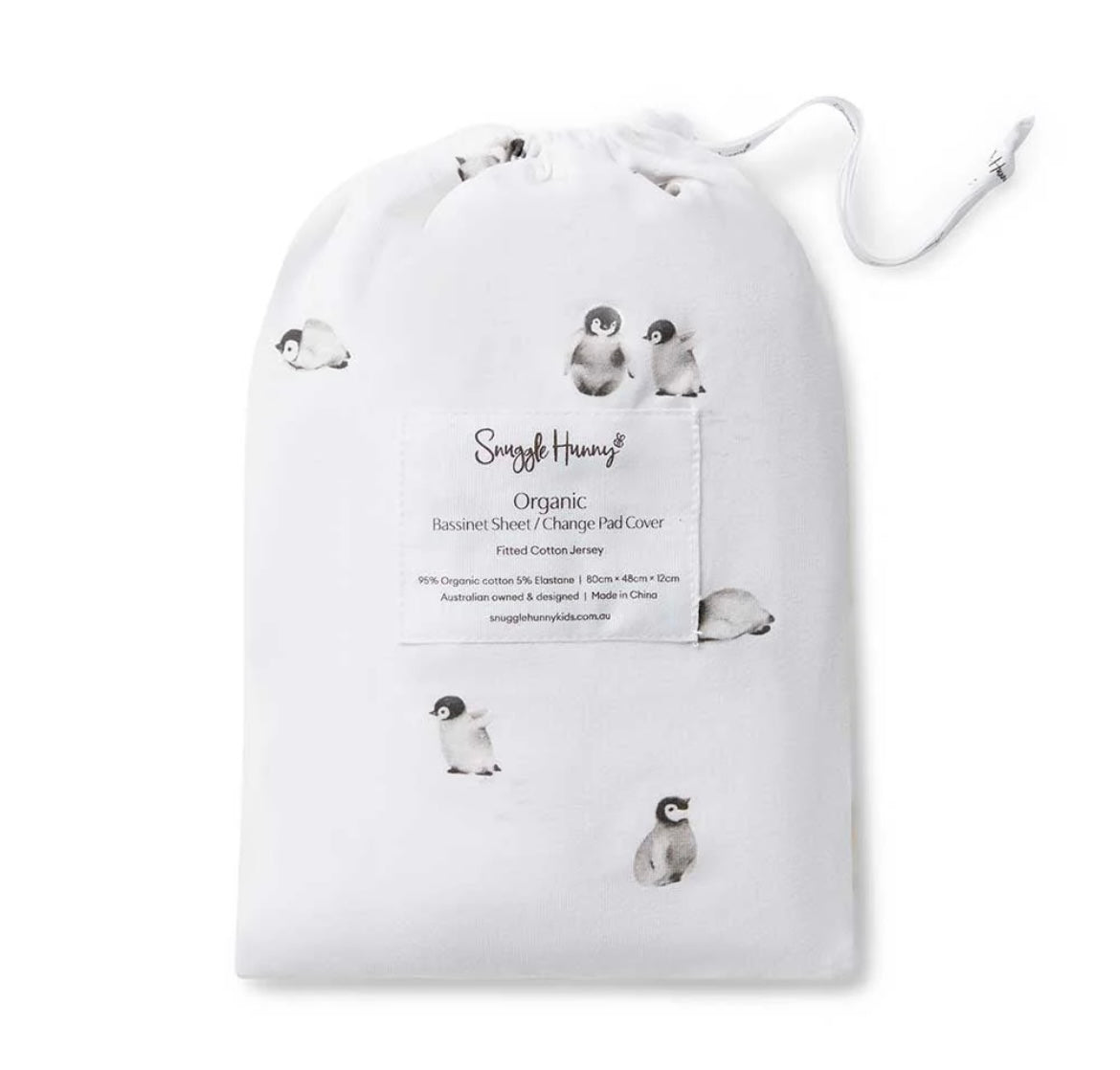 Snuggle Hunny Bassinet / Change Pad Cover Penguin