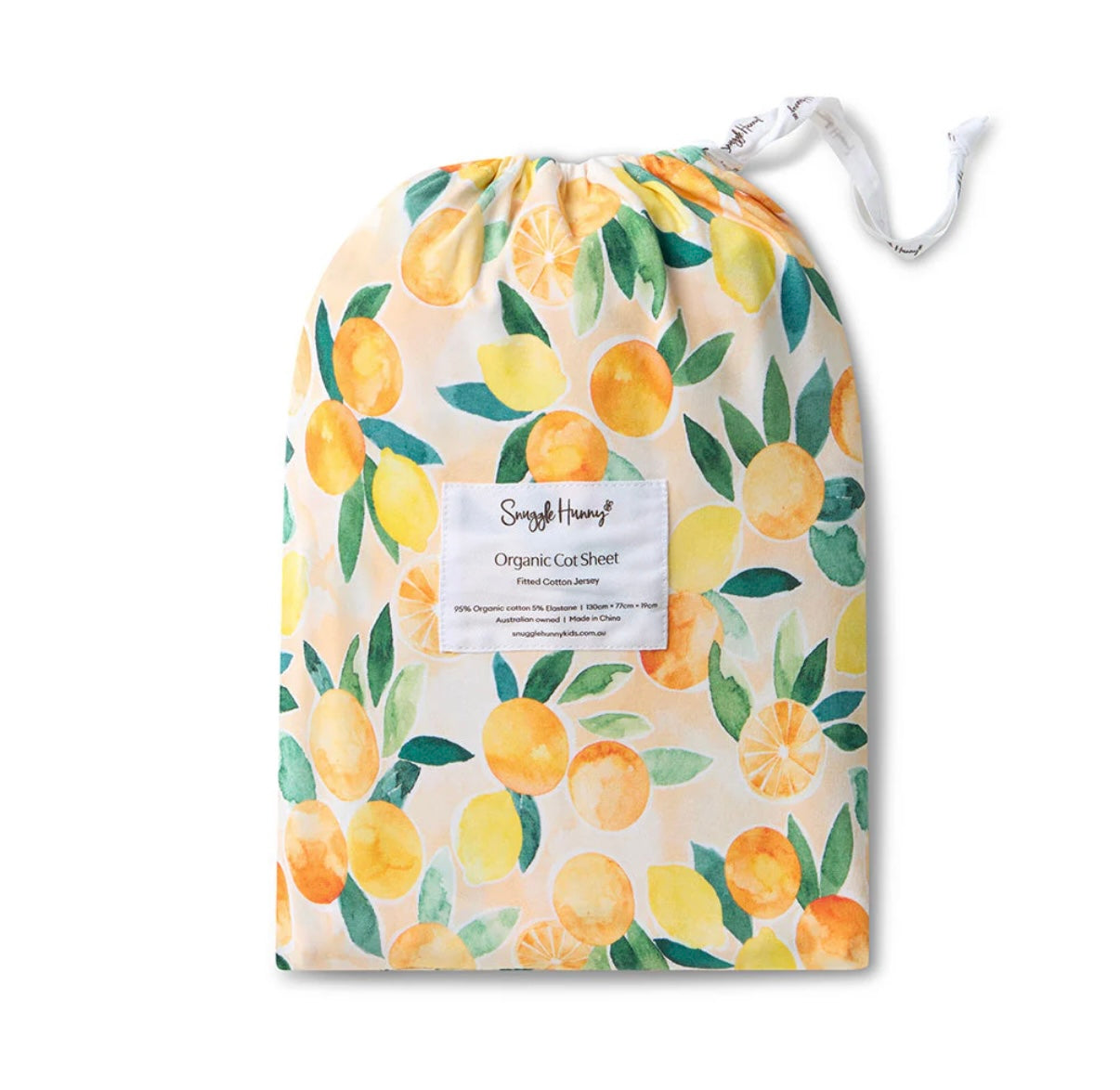 Snuggle Hunny Sunny Citrus Fitted Cot Sheet