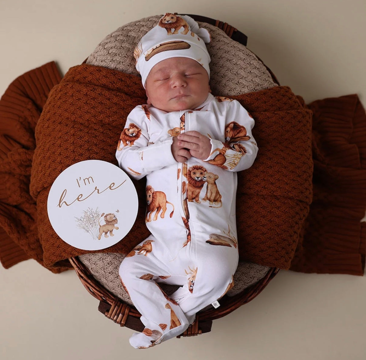 Snuggle Hunny Lion Snuggle Sleepsuit Zip Footie