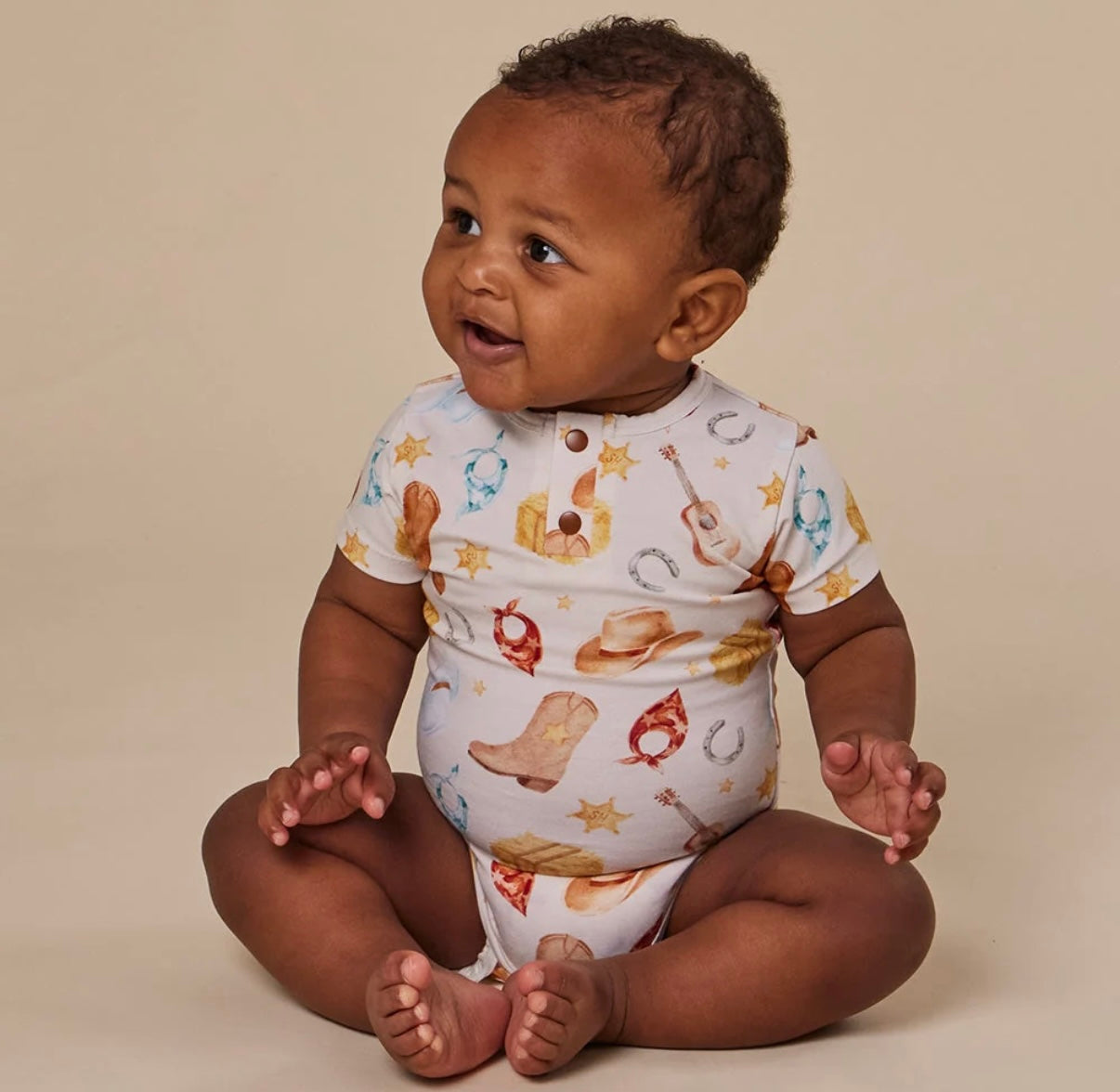 Snuggle Hunny Cowboys Short Sleeve Bodysuit