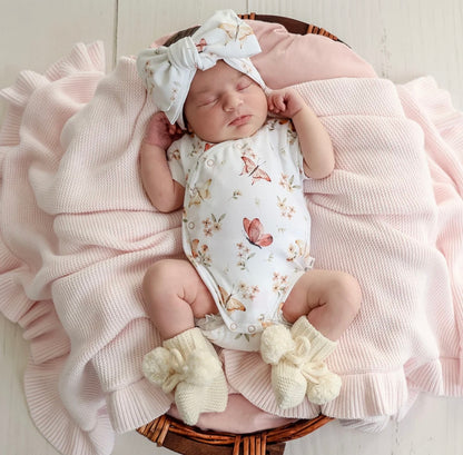 Snuggle Hunny Buttery Short Sleeve Kimono Bodysuit