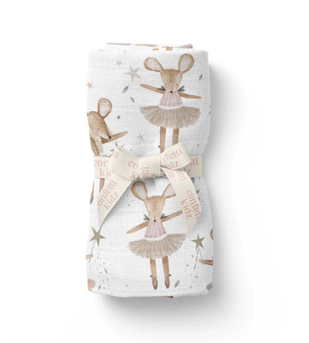 Confetti Kidz Tutu Cute Organic Muslin Swaddle Wrap